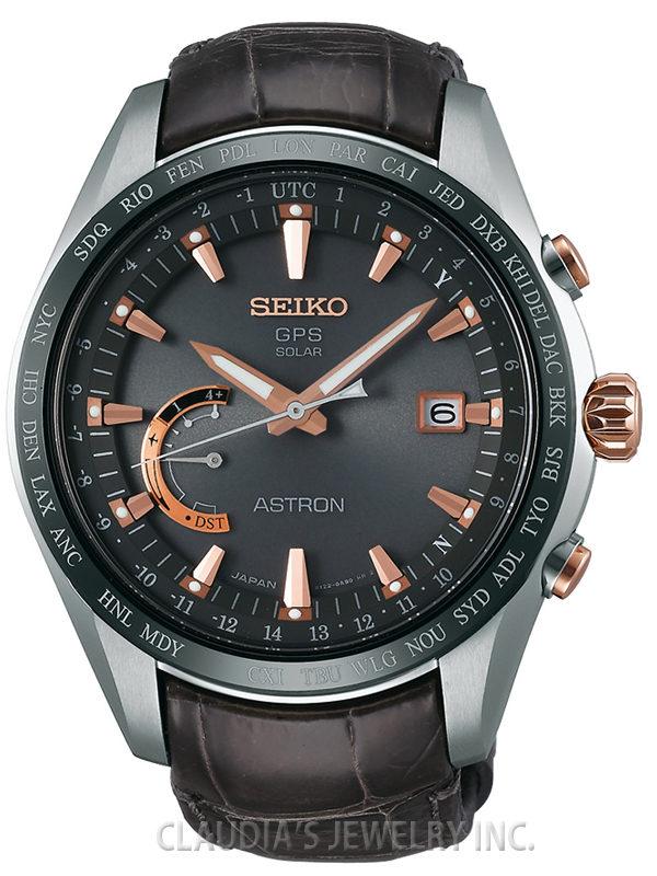 SEIKO ASTRON GPS SOLAR DUAL TIME SSE095 Claudias Jewelry Inc