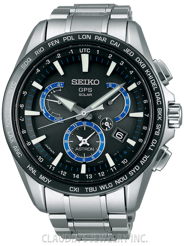 SEIKO ASTRON GPS SOLAR DUEL TIME SSE107 - Claudias Jewelry Inc