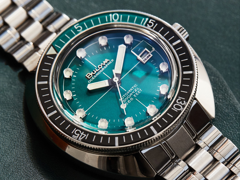 MEN’S BULOVA DEVIL DIVER OCEANOGRAPHER GREEN DIAL 96B322