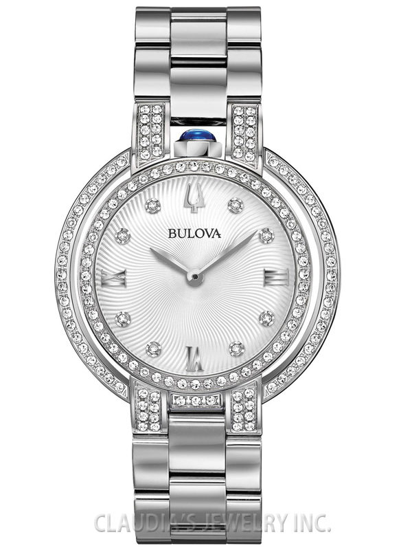 BULOVA WOMEN'S DIAMOND WATCH STAINLESS STEEL RUBAIYAT 96R220