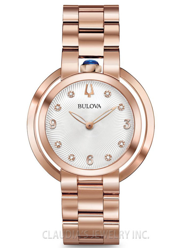 BULOVA WOMEN'S ROSE GOLD-TONE WATCH RUBAIYAT 97P130