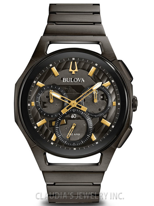 BULOVA MEN'S CURV CHRONOGRAPH DARK GREY DIAL 98A206