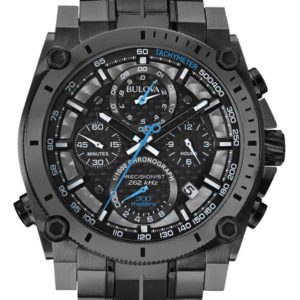 BULOVA MEN'S PRECISIONIST GUNMETAL GREY ION-PLATED 98B229