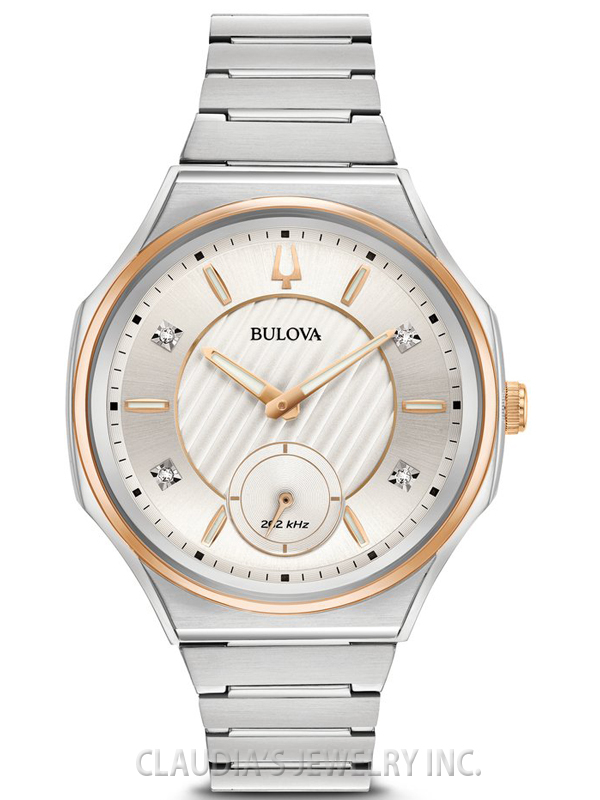 BULOVA WOMEN'S CURV STAINLESS STEEL-ROSE GOLD-TONE 98P182 - Image 2