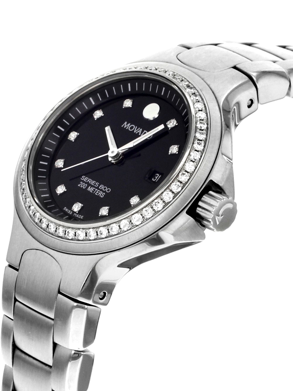 MOVADO DIAMOND LADIE'S WATCH BLACK DIAL 2600054 - Image 2