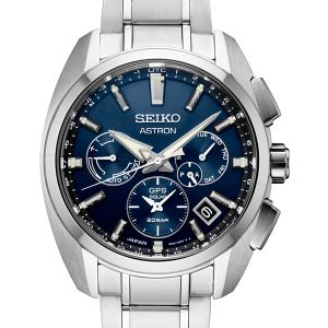SEIKO ASTRON GPS SOLAR TITANIUM DUAL TIME BLUE DIAL SSH065