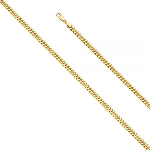 14KY 4.5mm Hol Miami Cuban