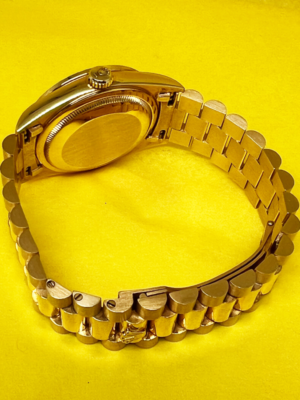 ROLEX PRESIDENT DAY-DATE YELLOW GOLD DIAMOND DIAL AND BEZEL 18238 - Image 6