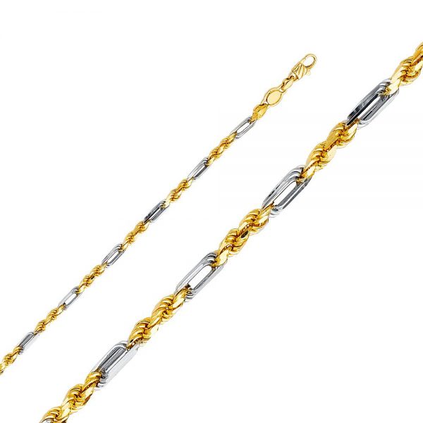 14K 2T 3.5mm Figarope Chain
