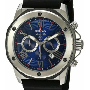 MEN’S BULOVA MARINE STAR BLUE DIAL WATCH 98B258