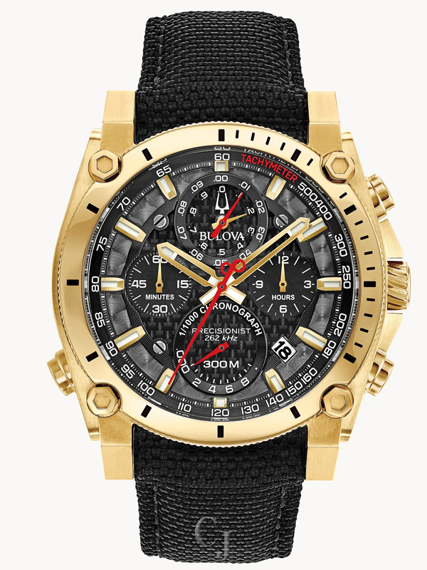 MEN’S BULOVA PRECISIONIST GOLD-TONE STAINLESS STEEL 97B178