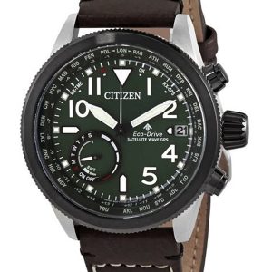 CITIZEN SATELLITE WAVE GPS GREEN DIAL WATCH CC3064-01X