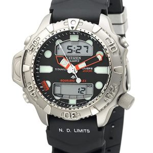 CITIZEN TITANIUM AQUALAND DUPLEX PROMASTER BLACK DIAL MEN’S WATCH JP1040-09E