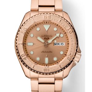 SEIKO 5 SPORTS ROSE GOLD DIAL MEN’S WATCH SRPE72