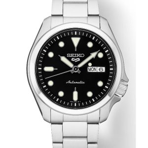 SEIKO 5 SPORTS BLACK SUNRAY DIAL MEN’S WATCH SRPE55