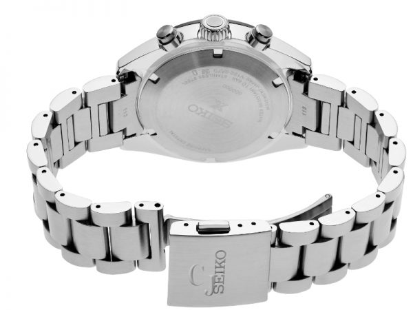 SEIKO PROSPEX SPEEDTIMER SOLAR CHRONOGRAPH BLACK DIAL SSC819 - Image 4