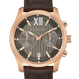 WITTNAUER MEN’S CHRONOGRAPH GUNMETAL DIAL WATCH WN1016
