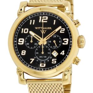 WITTNAUER MEN’S CHRONOGRAPH BLACK DIAL WATCH WN3071