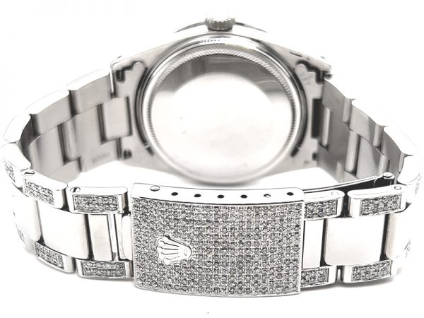ROLEX DATEJUST DIAMOND OYSTER BAND GREEN DIAL 1603 36MM - Image 12