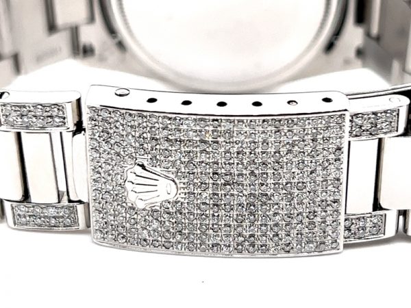 ROLEX DATEJUST DIAMOND OYSTER BAND GREEN DIAL 1603 36MM - Image 13