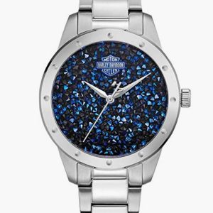 WOMEN’S BULOVA HARLEY-DAVIDSON CRYSTAL WATCH 76L188
