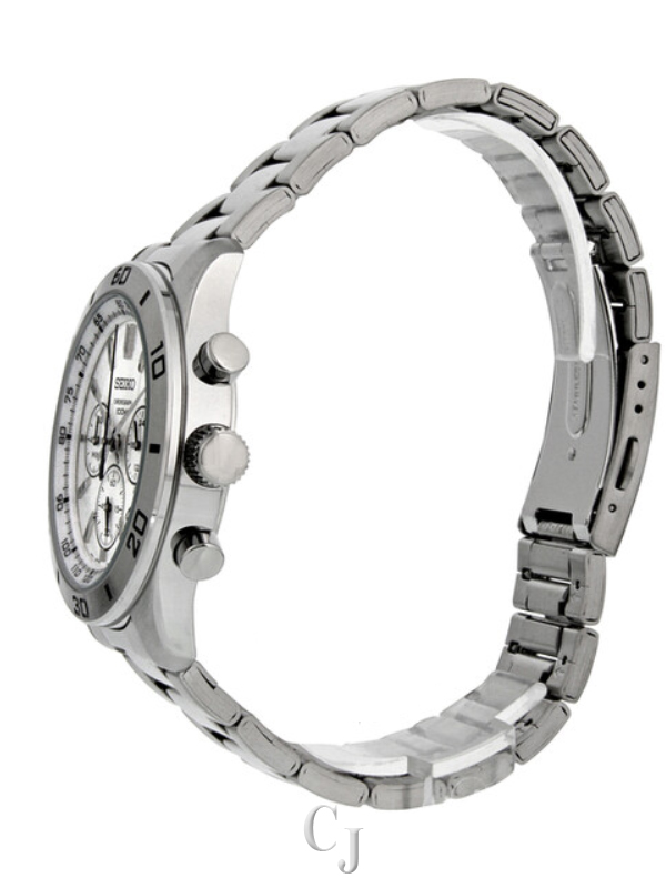 SEIKO STAINLESS STEEL CHRONOGRAPH SILVER DIAL WATCH SSB047 - Image 4