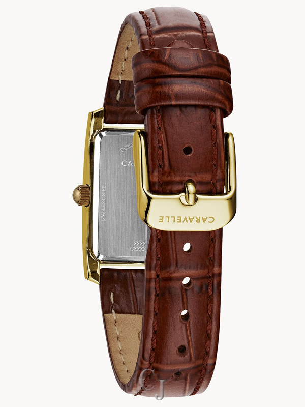 CARAVELLE BY BULOVA SILVER-TONE DIAL LEATHER STRAP LADIES WATCH 44L234 - Image 4