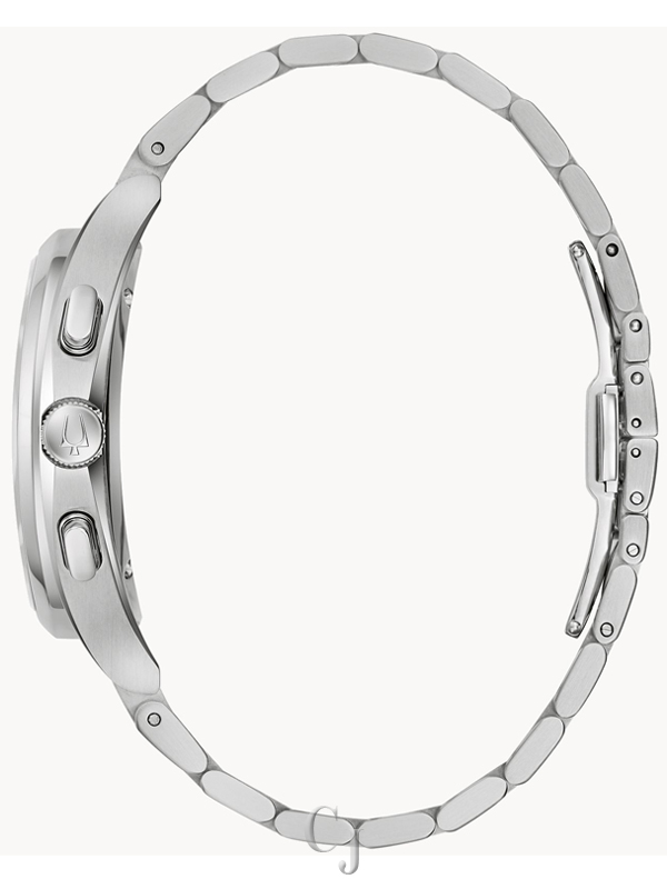 BULOVA CURV GREEN DIAL STAINLESS STEEL BRACELET WATCH 96A297 - Image 3