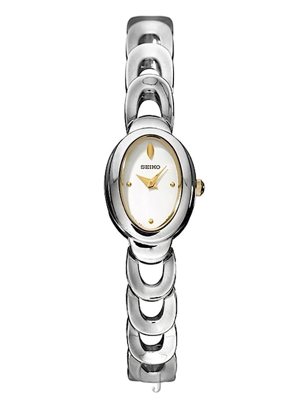 SEIKO STAINLESS STEEL WHITE DIAL WOMEN'S WATCH SUJE19