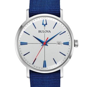 BULOVA AEROJET BLUE NATO STRAP WATCH 96B313