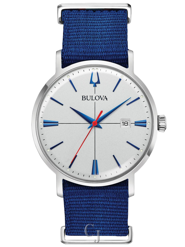 BULOVA AEROJET BLUE NATO STRAP WATCH 96B313