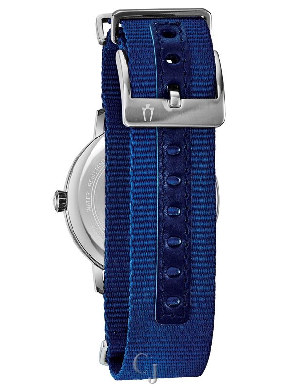 BULOVA AEROJET BLUE NATO STRAP WATCH 96B313 - Image 4