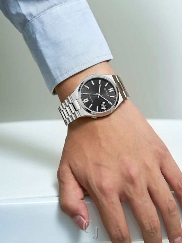 CITIZEN “TSUYOSA” COLLECTION AUTOMATIC BLACK DIAL WATCH NJ0150-56E - Image 5