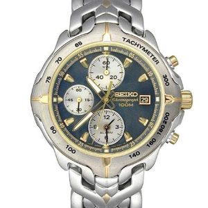 SEIKO ALARM CHRONOGRAPH BLUE DIAL WATCH SNA284