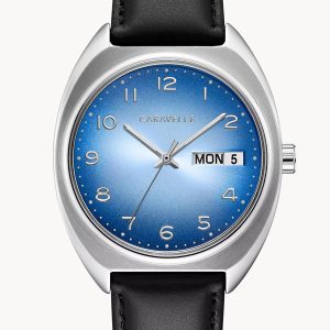 CARAVELLE BY BULOVA RETRO BLUE DIAL MEN’S WATCH 43C119