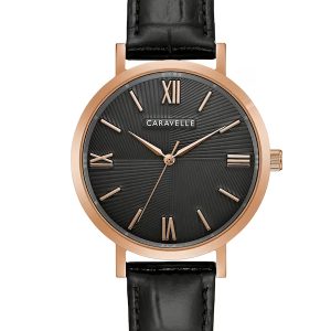 CARAVELLE BY BULOVA DRESS BLACK DIAL MEN’S WATCH 44A117