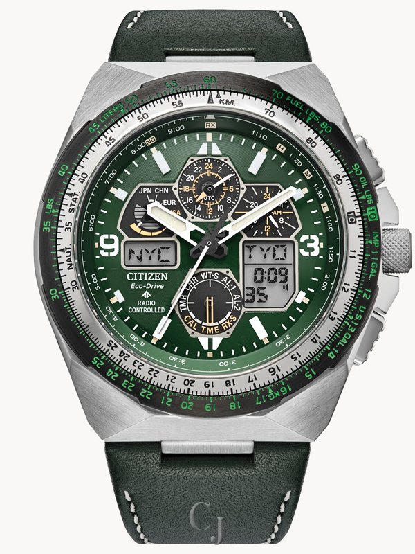 CITIZEN PROMASTER SKYHAWK A-T GREEN DIAL MEN’S WATCH JY8147-01X