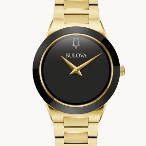 BULOVA MILLENNIA BLACK DIAL STAINLESS STEEL BRACELET WATCH 97L175
