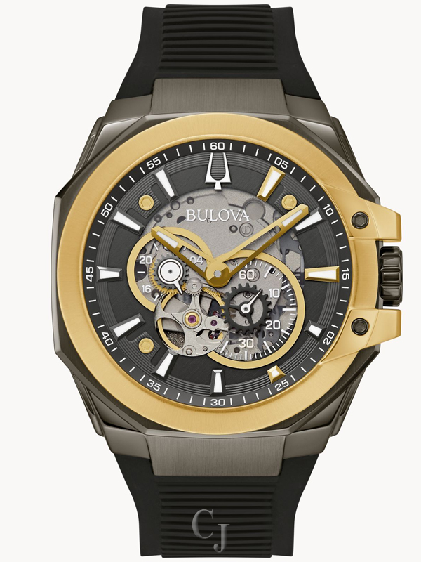 BULOVA MAQUINA GRAY DIAL SILICONE STRAP MEN’S WATCH 98A310