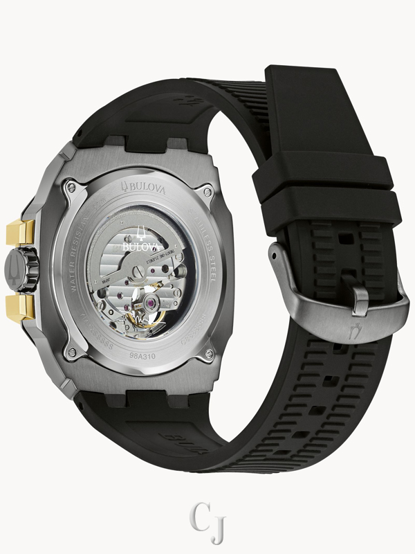 BULOVA MAQUINA GRAY DIAL SILICONE STRAP MEN’S WATCH 98A310 - Image 3