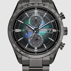 CITIZEN ATTESA ATOMIC TIMEKEEPING / SUPER TITANIUM MULTIPLE DIAL MEN’S WATCH AT8286-65E