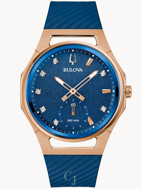 BULOVA MARC ANTHONY CURV BLUE DIAL WOMEN’S WATCH 97P174