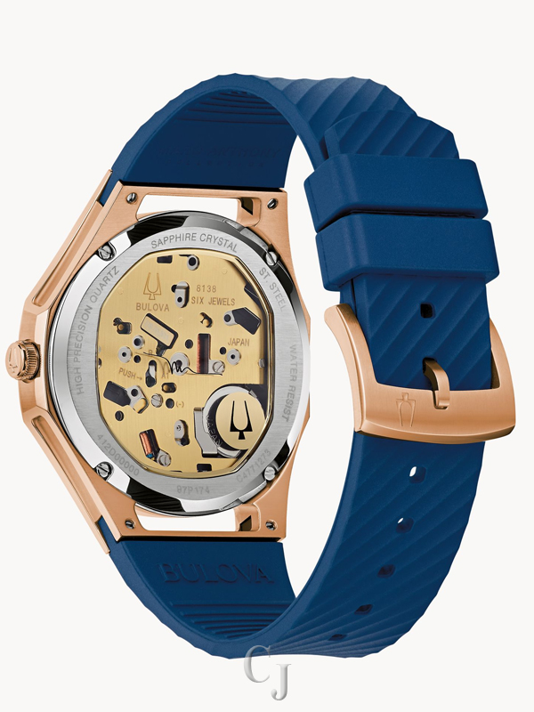 BULOVA MARC ANTHONY CURV BLUE DIAL WOMEN’S WATCH 97P174 - Image 3