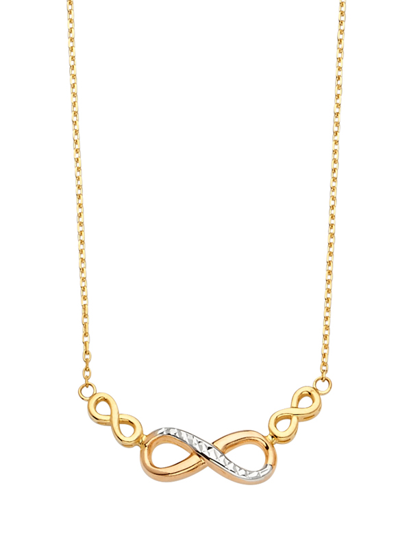 14k Yellow Gold Infinity Light Necklace