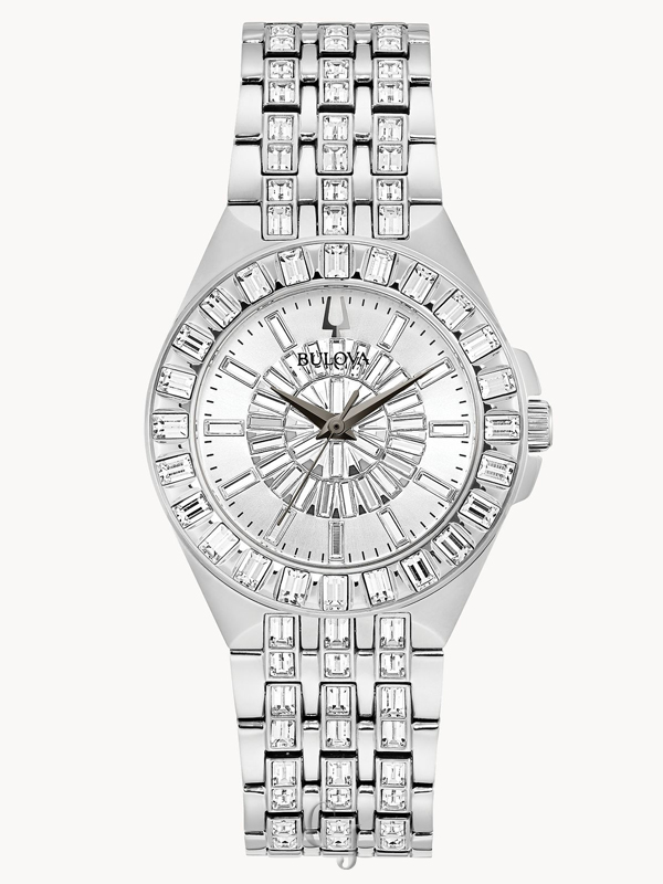 BULOVA PHANTOM CRYSTAL SILVER-TONE DIAL WOMEN’S WATCH 96L278