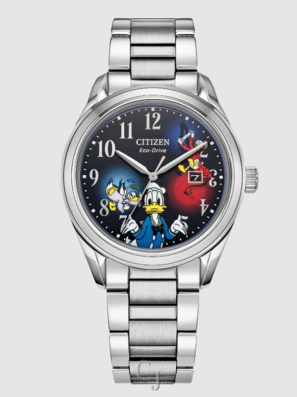 CITIZEN DISNEY LIMITED EDITION FEISTY DONALD DUCK 90TH ANNIVERSARY BLUE DIAL WATCH AW1691-66W