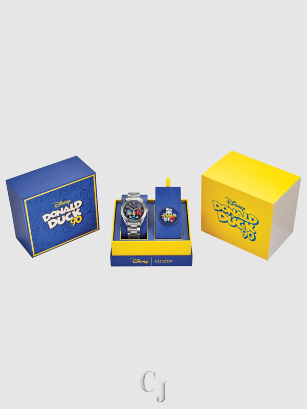 CITIZEN DISNEY LIMITED EDITION FEISTY DONALD DUCK 90TH ANNIVERSARY BLUE DIAL WATCH AW1691-66W - Image 5