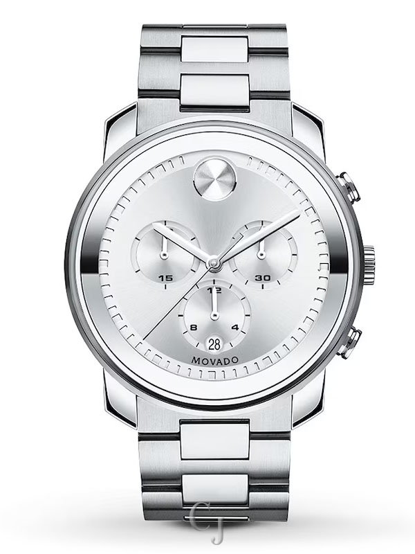 MOVADO BOLD SILVER-TONE DIAL CHRONOGRAPH MEN’S WATCH 3600276