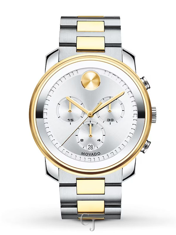 MOVADO BOLD CHRONOGRAPH SILVER-TONE DIAL MEN’S WATCH 3600432