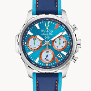 BULOVA MARINE STAR E1 TEAM MIAMI BLUE DIAL MEN’S WATCH 96B460